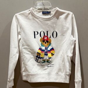 Polo by Ralph Lauren White Sweatshirt with Bear Graphic